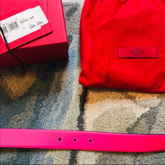 SOLD! Valentino Hot Pink Belt MSRP: $295 - Picture 5 of 8